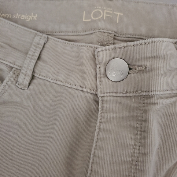 LOFT Modern Straight Corduroy Ankle Pants - Picture 5 of 6